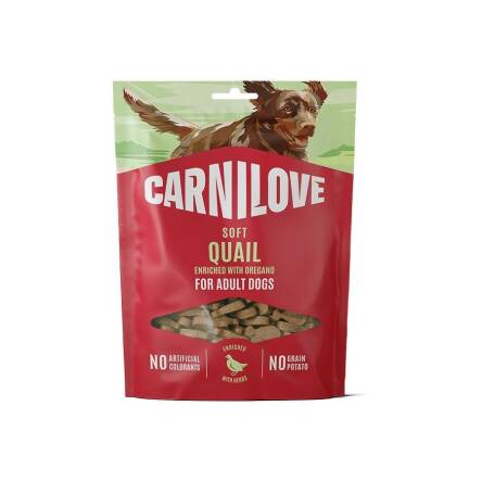 CARNILOVE Soft przysmak pies Snack Quail&Oregano 200g 