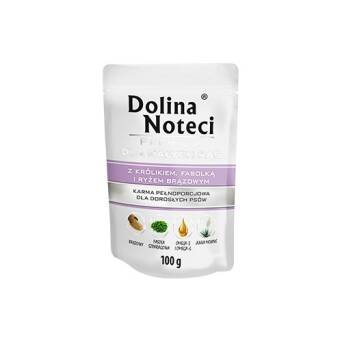 DOLINA NOTECI pies dla małych ras królik, fasolka i ryż brązowy 100g